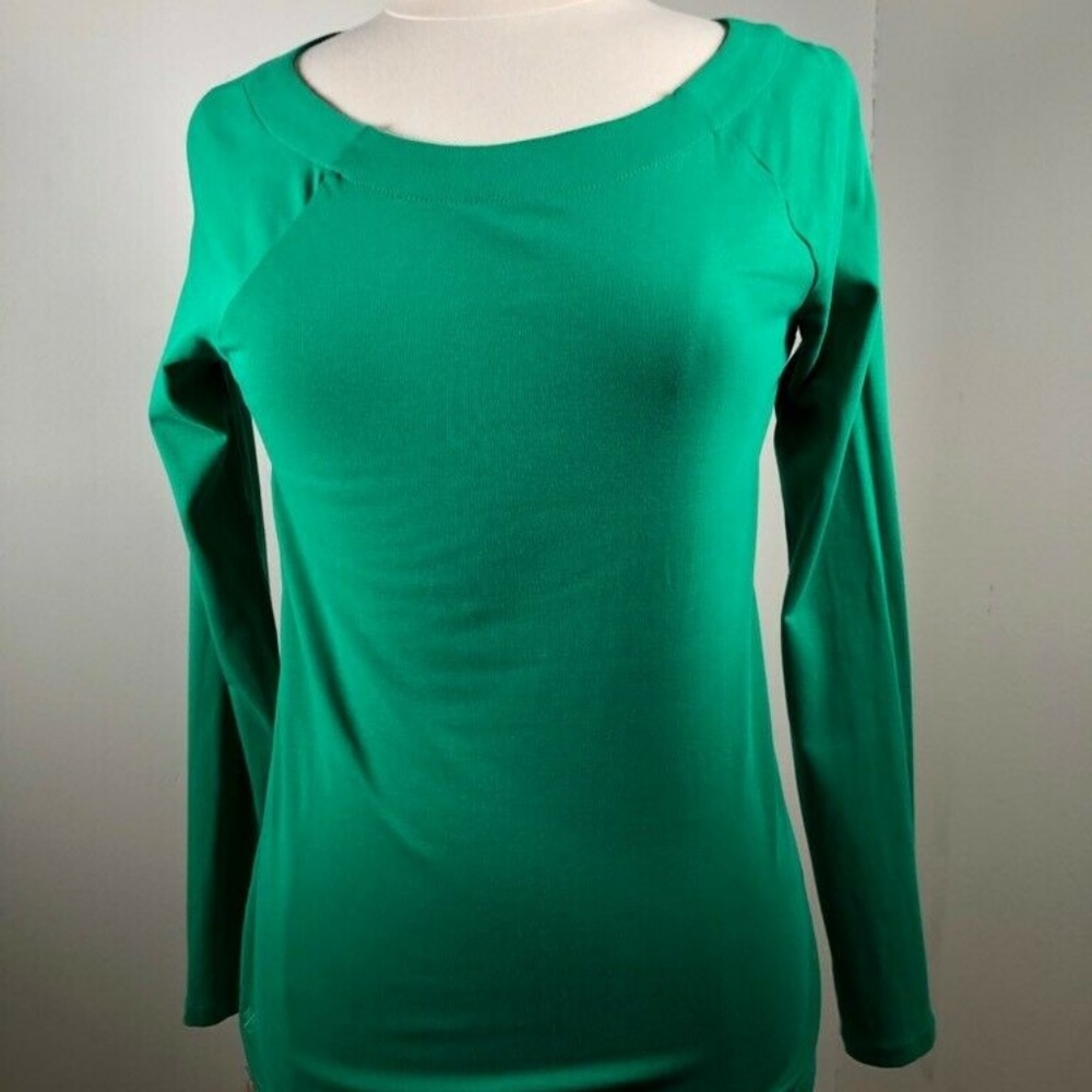 Lauren Ralph Lauren Womens T-Shirt Green Long Ragl